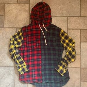 Mens XL multi colored flannel jacket
